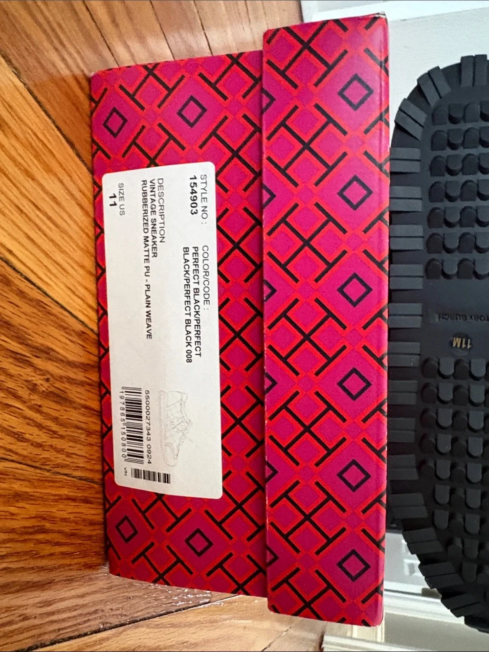 Tory Burch T Monogram Ladybug Sneaker in Perfect Black - Women's Size 11